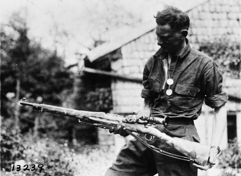 World War I Camouflaged M1903 Springfield sniper's rifle France, May 1918