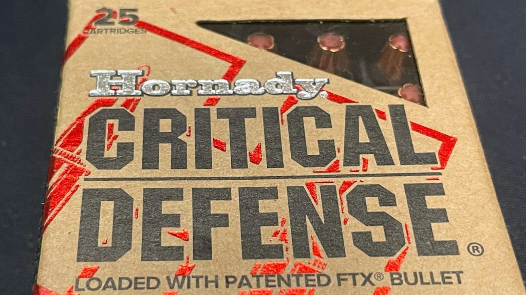 Hornady critical defense 9mm ammo box