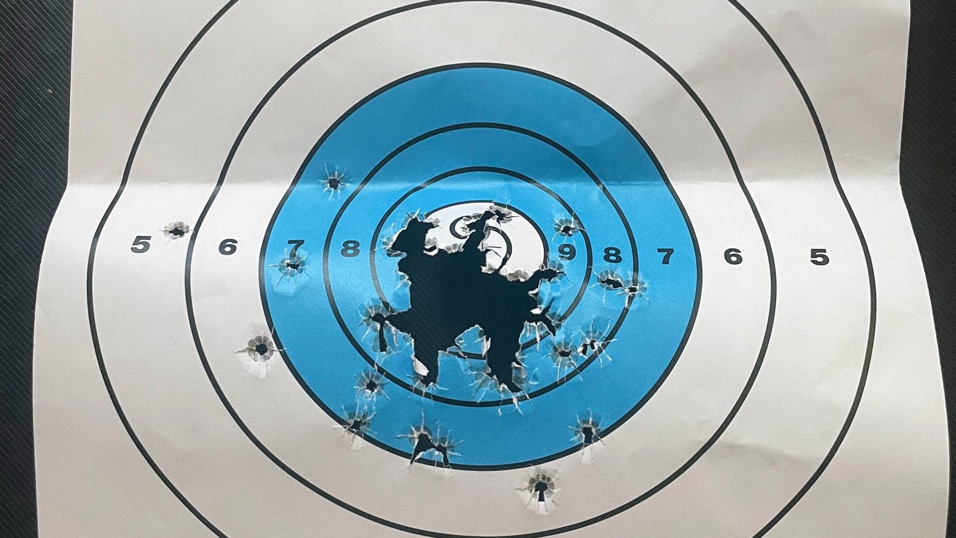 target shot at 20 yards with glock 45 gen 5