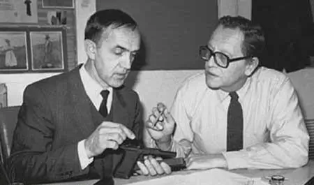 Gaston Glock and his first prototype (1988)
