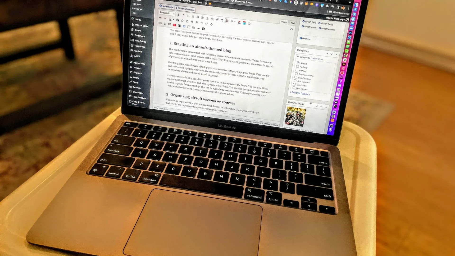 Laptop Starting an airsoft blog